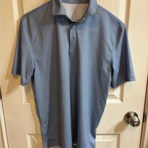 Southern Tide Textured Blue Polo Shirt